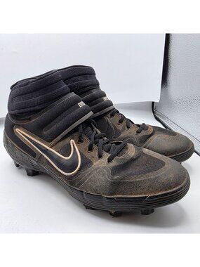 Nike By You Alpha Huarache Elite 2 Mens Size 13 Black Baseball Turf Shoes Sports